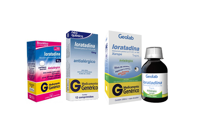 Anti-histamínico Loratadina para rinite alérgica
