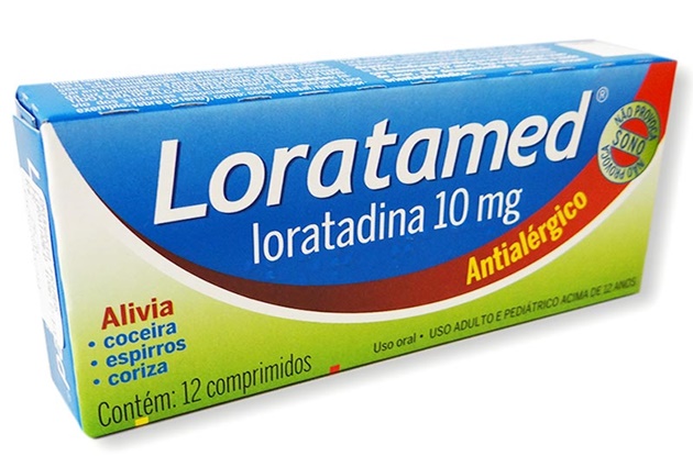 Anti-histamínico Loratadina para rinite alérgica
