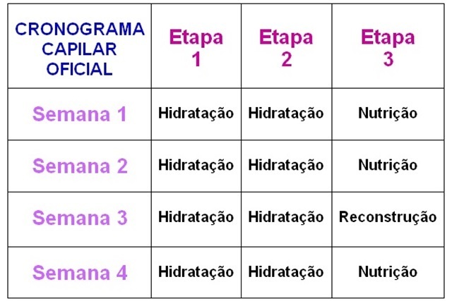 Cronograma capilar